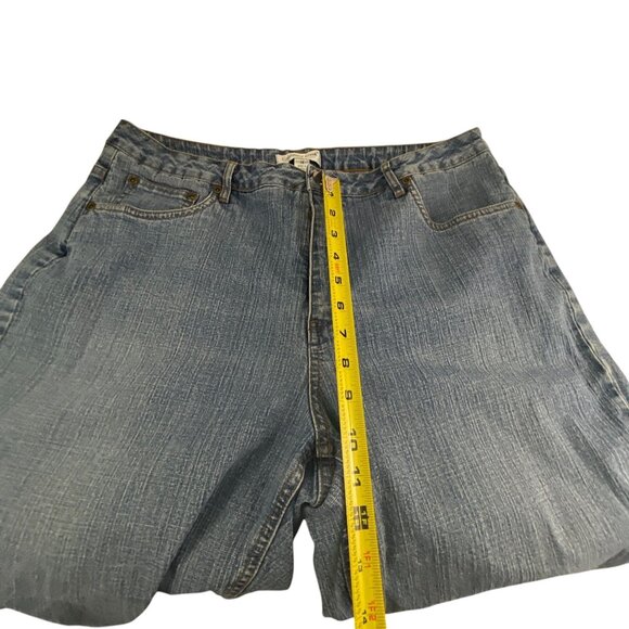 Coldwater Creek Women's Blue Denim Crop Jeans 14 Straight Leg Casual Mid Rise - Picture 8 of 9